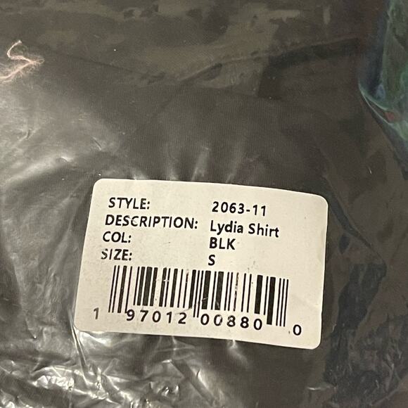 Ser.O.Ya Lydia Button up Cotton Halter Open Back Shirt Black Size Small NEW - Picture 10 of 11